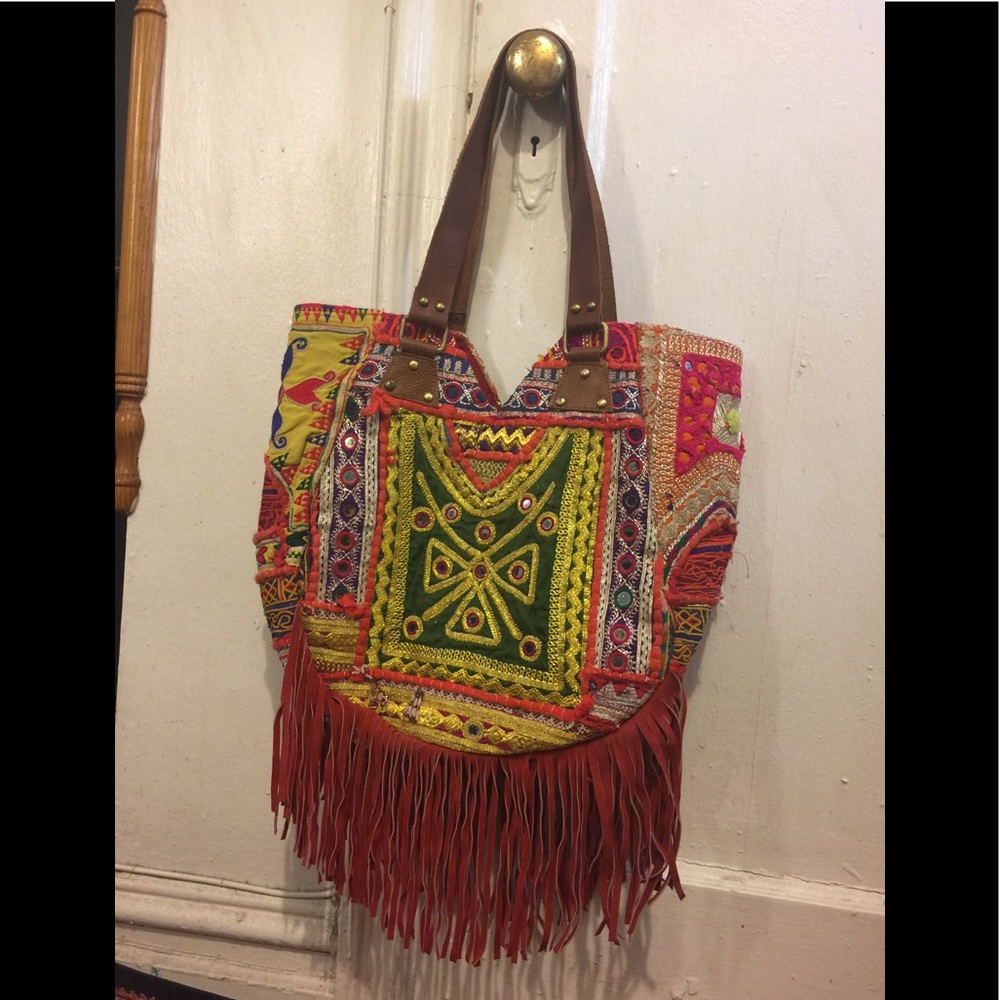 NWOT Sam Edelman Lauren Red Fringe Tote